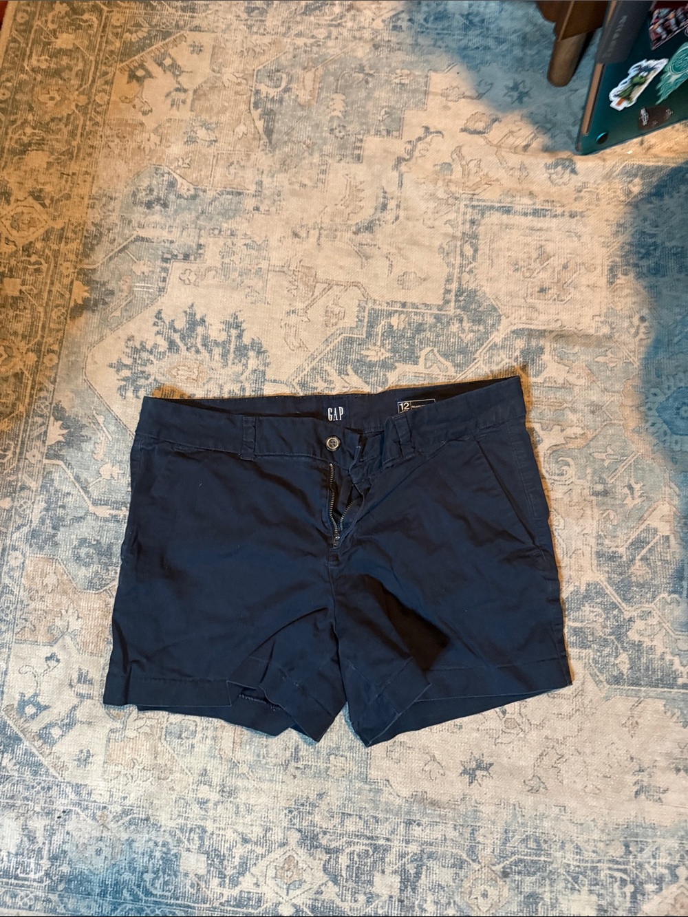 GAP Women's Dark Navy Chino Bermuda Shorts